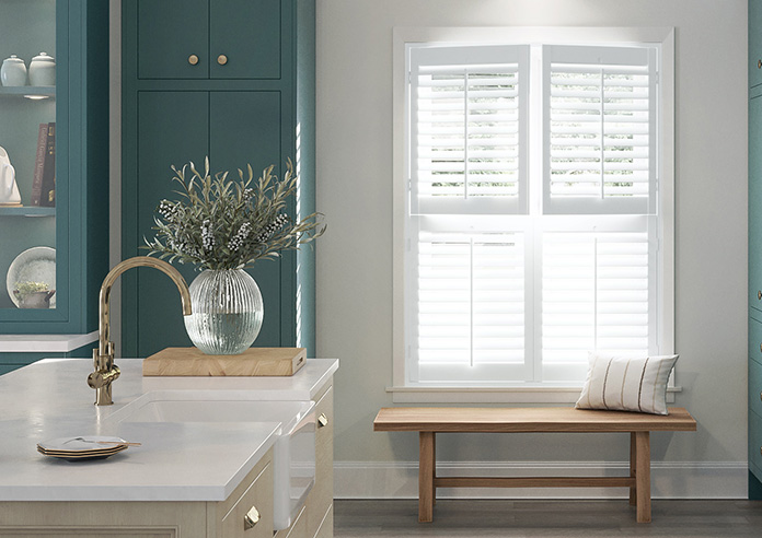 Bromley, Cool Grey - Tier on Tier Plantation Shutter - Image 3